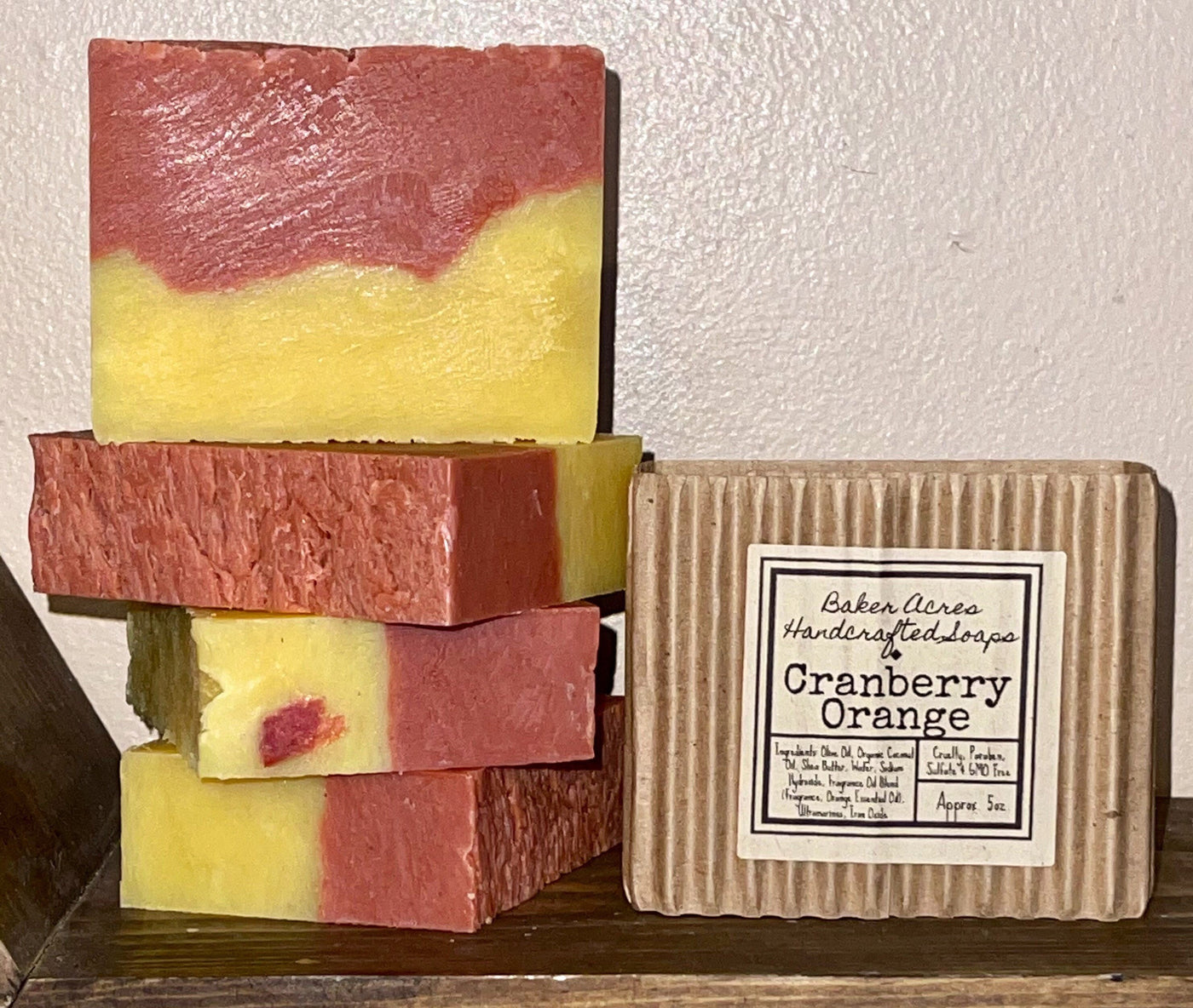 Cranberry Orange Soap | Handmade Bar Soap | Handcrafted Vegan Soap | Moisturizing Artisan Soap | Cold Process Soap | Body Bath Large Soap