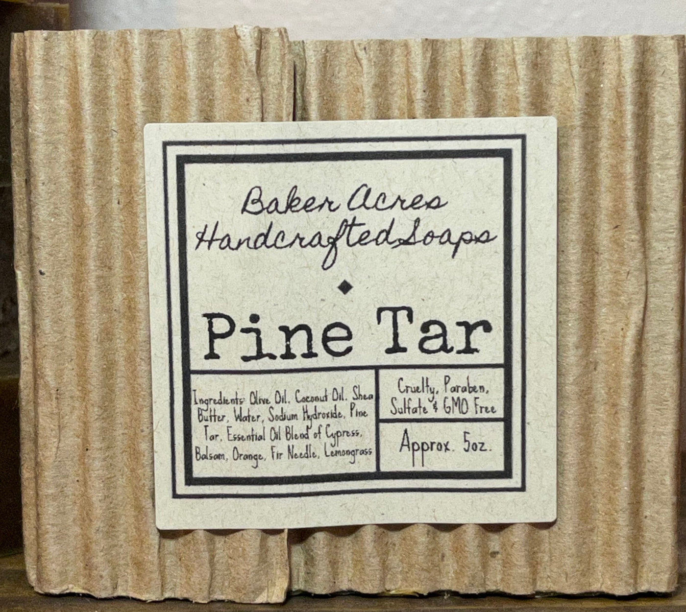 Pine Tar Soap Cypress and Balsam Handcrafted Natural Soap Bar, Large Bath Bar, Natural Woodsy Shower Cleanser, Manly gift