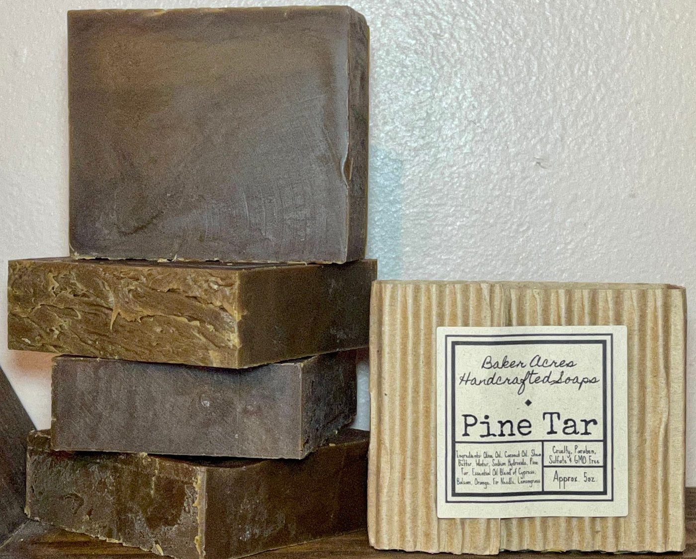 Pine Tar Soap Cypress and Balsam Handcrafted Natural Soap Bar, Large Bath Bar, Natural Woodsy Shower Cleanser, Manly gift