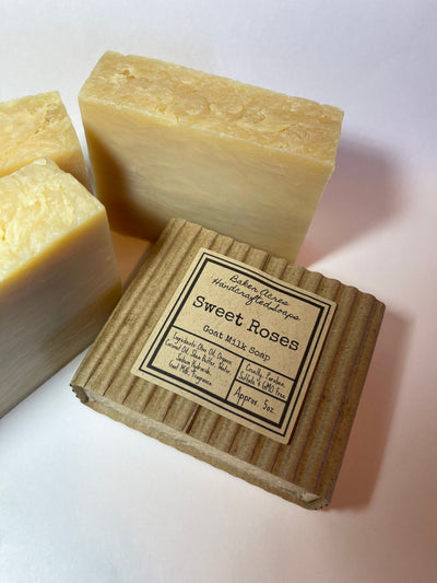 Sweet Roses Goat Milk Soap | Handcrafted Soap Bar | Homemade Soap | Organic Soap | Body Soap | Vegan Soap | Cold Process Bath Soap
