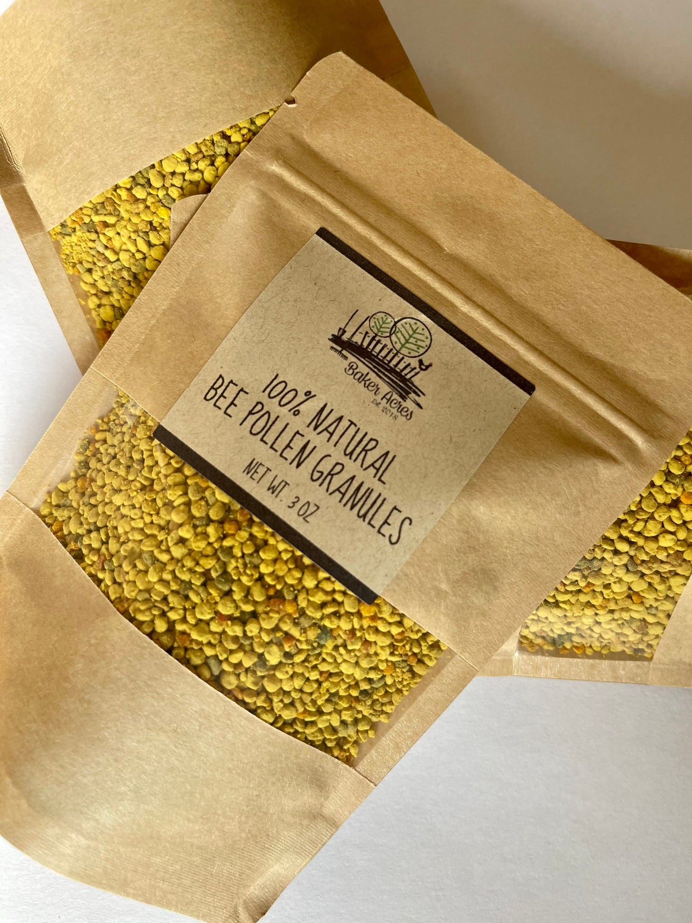 Raw Bee Pollen | Organic Bee Pollen Granules (3 Oz) | All Natural | 100% Pure | Healthy Superfood | Fresh Pollen | Resealable Pouch
