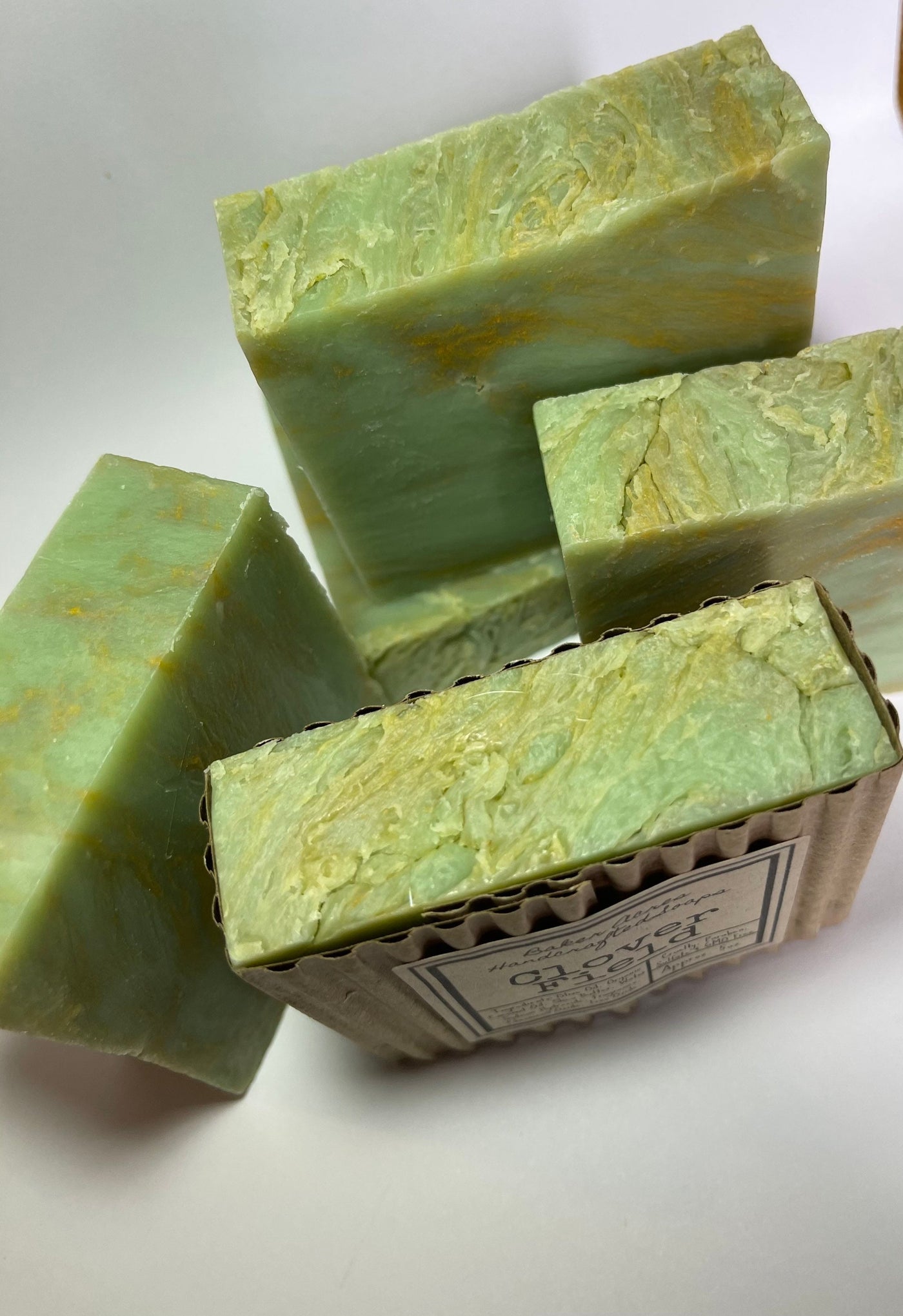 Clover Field Vegan Handcrafted Soap Bar, Large Bath Bar, Natural Shower Cleanser Gift, Refreshing Organic Self Care, Earthy Gift