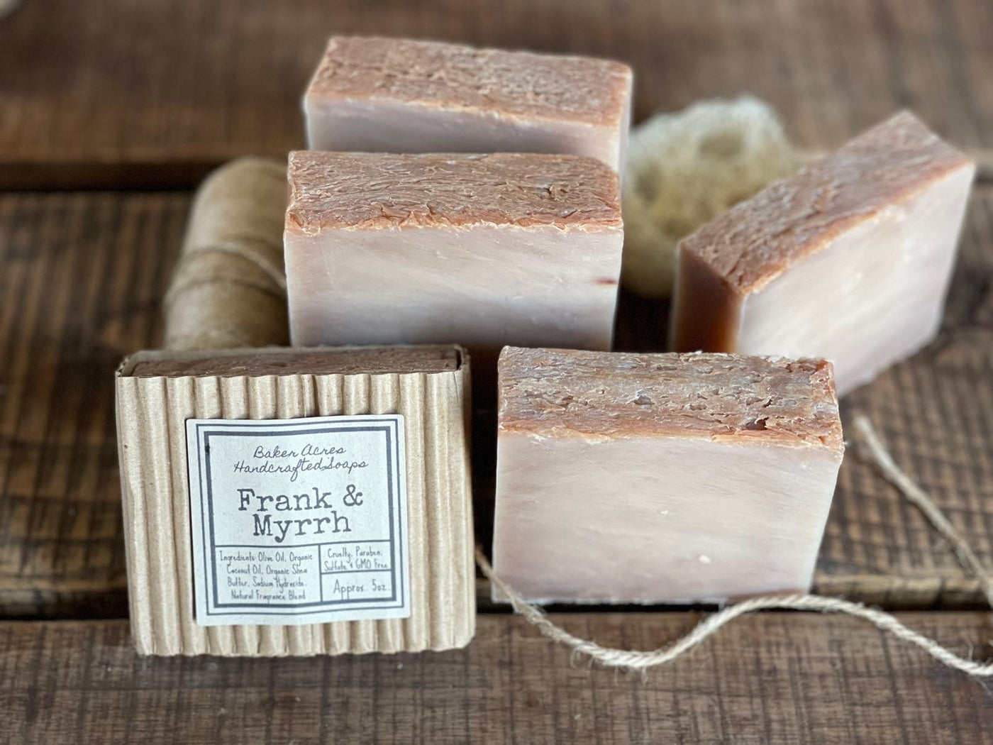 FRANK AND MYRRH Natural Soap Bar | Organic Vegan Artisan Bar Soap with Essential Oils | Handcrafted Soap Bar for Spa, Mothers Day Gift