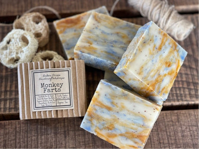 Monkey Farts Soap | Handmade Bar Soap | Handcrafted Vegan Soap | Moisturizing Artisan Soap | Cold Process Soap | Kids’ Soap | Gift For Kids