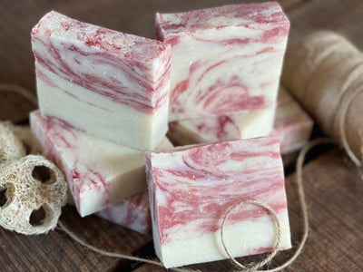 Peppermint Candy Cane Soap, Organic Soap Bar, Holiday Gift, Organic Coconut Oil, Vegan Soap, Gift For Him, Christmas Soap, Gift for Her